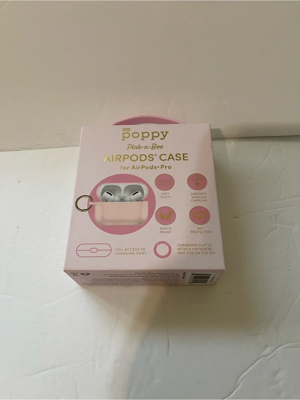 XO Poppy “Pink-A-Boo” AirPods Pro 1 & 2 Case - NWT **